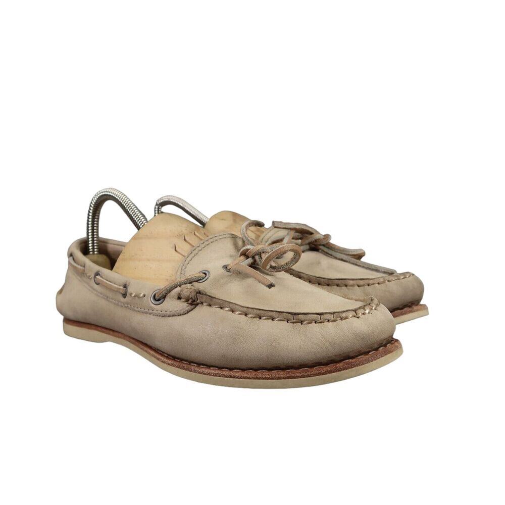 Frye Shoes Women 6.5 Loafer Leather Classic Casual Quincy Tie Boat Moc Flat Logo